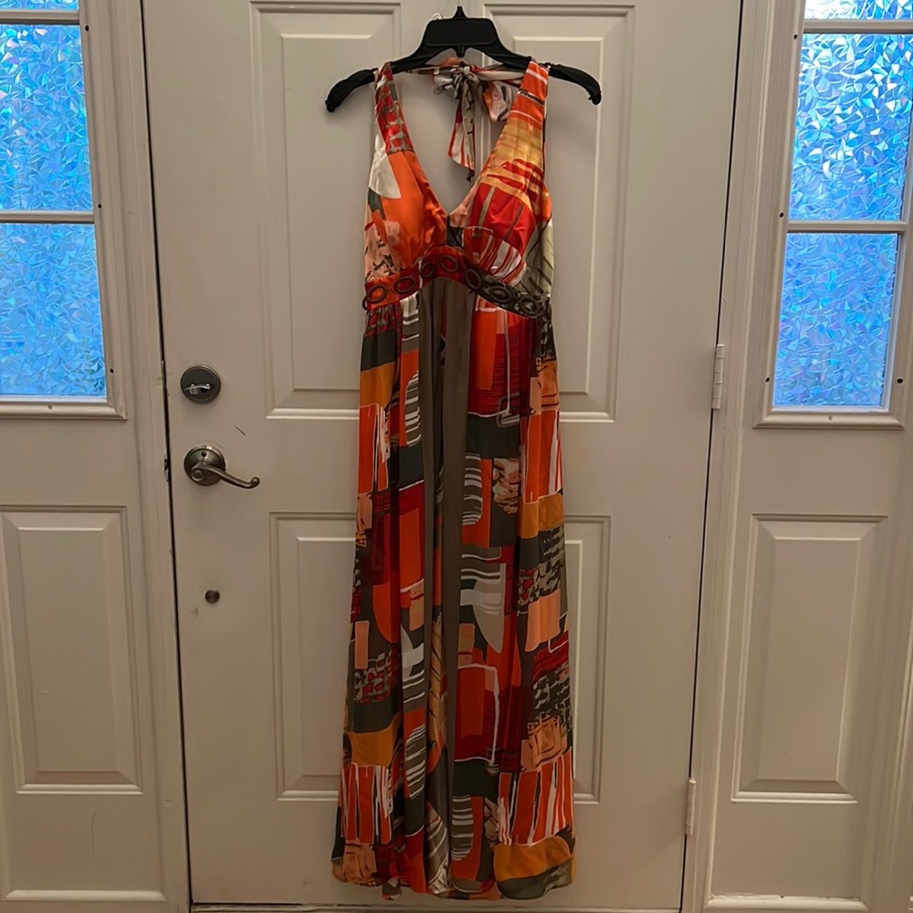 Gorgeous flowing maxi halter dress